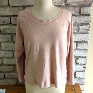 XL Victoria's Secret Pink Sweater Knotted Back Soft Lounge Comfy
